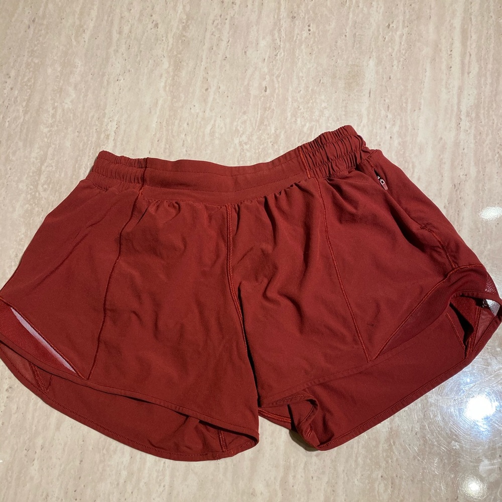 Luluemon red running shorts 🍒